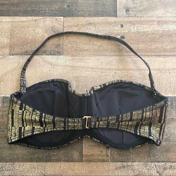 Victoria’s Secret Swim The Flirt Bandeau Bikini Top With Halter Strap Size 36D - Picture 3 of 6